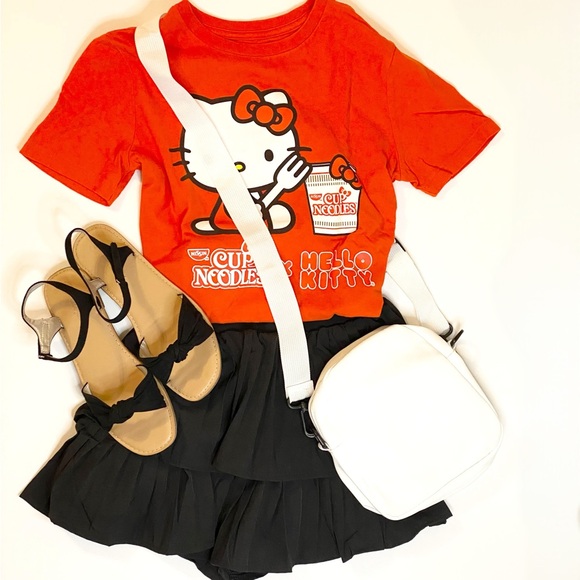 SHEIN Kids Black Ruffle Tiered Skort | Elastic Waist | Size M–L - Picture 3 of 6